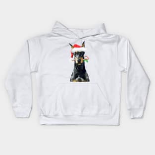 Doberman Christmas Kids Hoodie